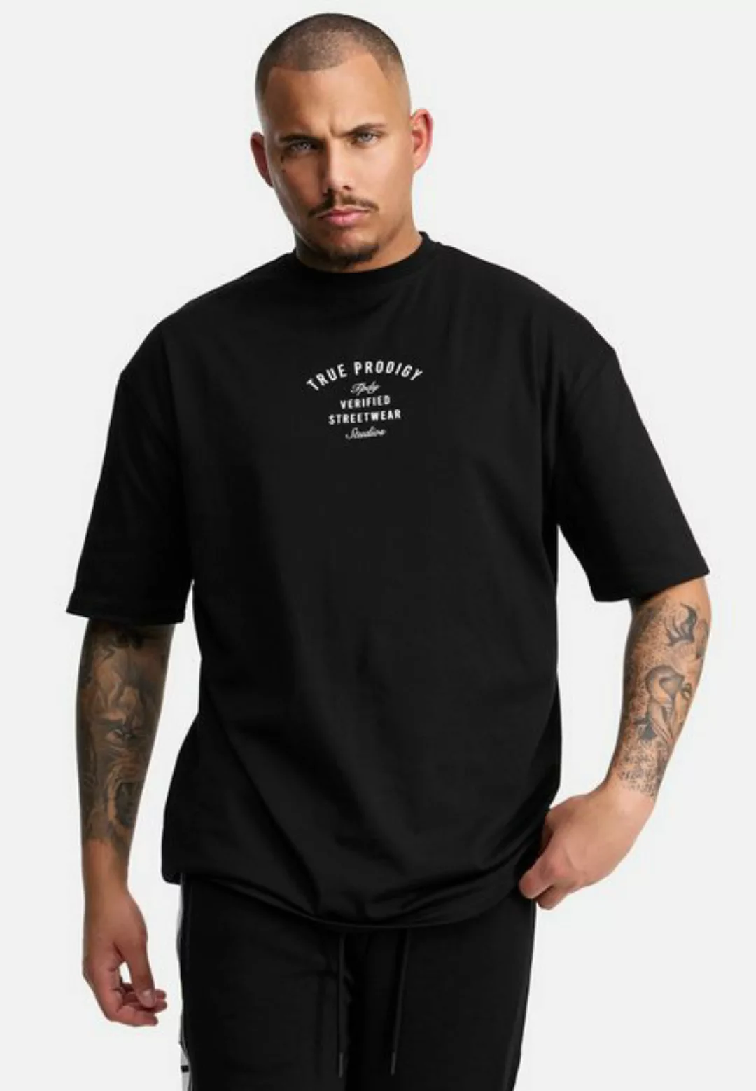 trueprodigy Oversize-Shirt Shaquell Logoprint Rundhals dicker Stoff günstig online kaufen