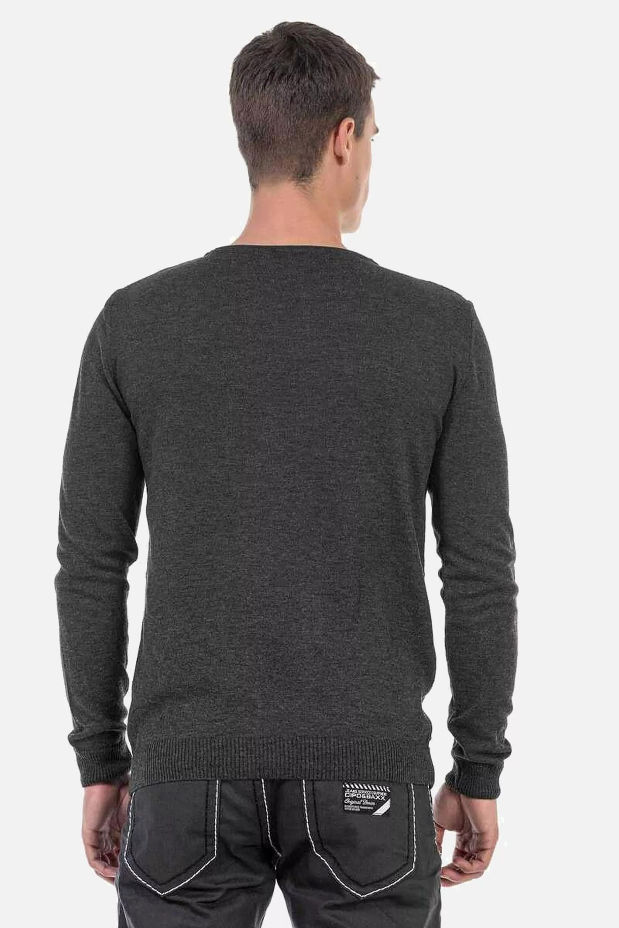 Cipo & Baxx Rundhalspullover "Pullover", mit Zopfmuster, CP240 günstig online kaufen