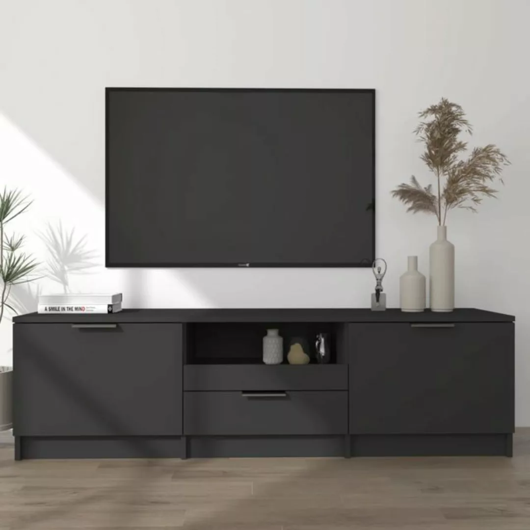 vidaXL TV-Schrank TV-Schrank Schwarz 150x33,5x45 cm Spanplatte Lowboard günstig online kaufen