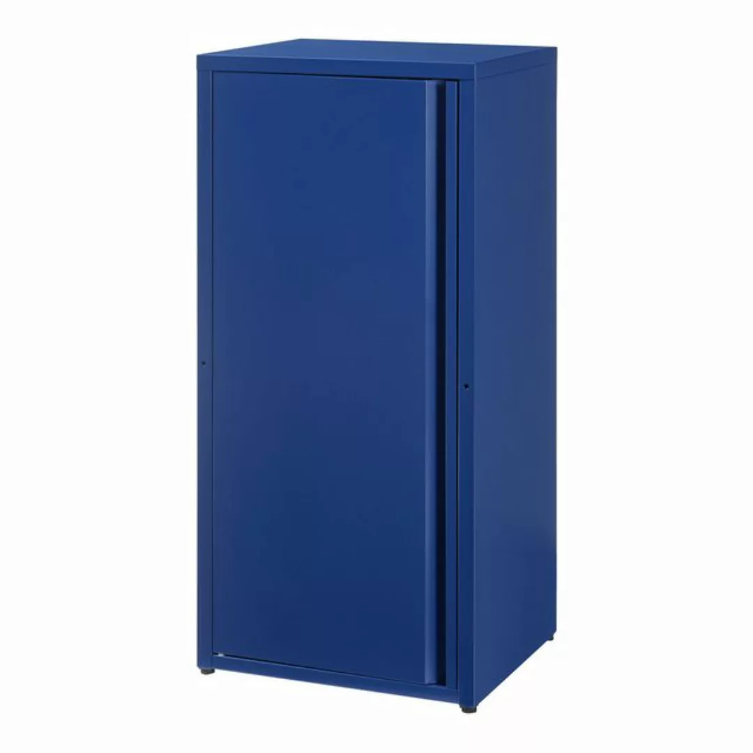 en.casa Mehrzweckschrank »Burlöv« mit 1 Tür und 2 Ablagen 88x40x35 cm Blau günstig online kaufen