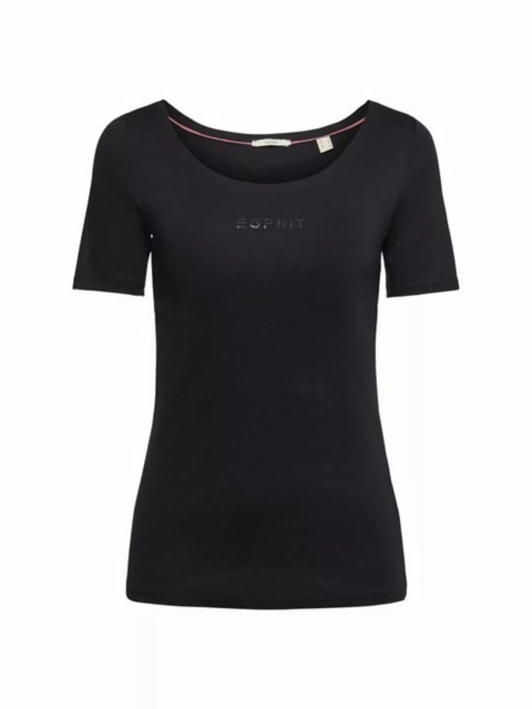 Esprit T-Shirt T-Shirt mit Logo aus Glitzersteinchen (1-tlg) günstig online kaufen