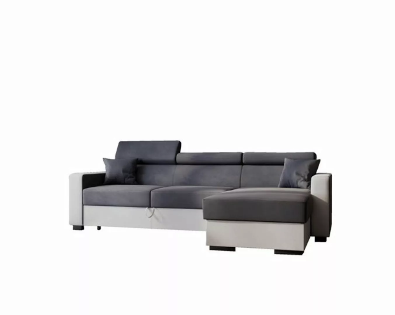 MOEBLO Ecksofa Kamelia L, Eckcouch Wohnlandschaft Sofa mit Ottomane Eckgarn günstig online kaufen