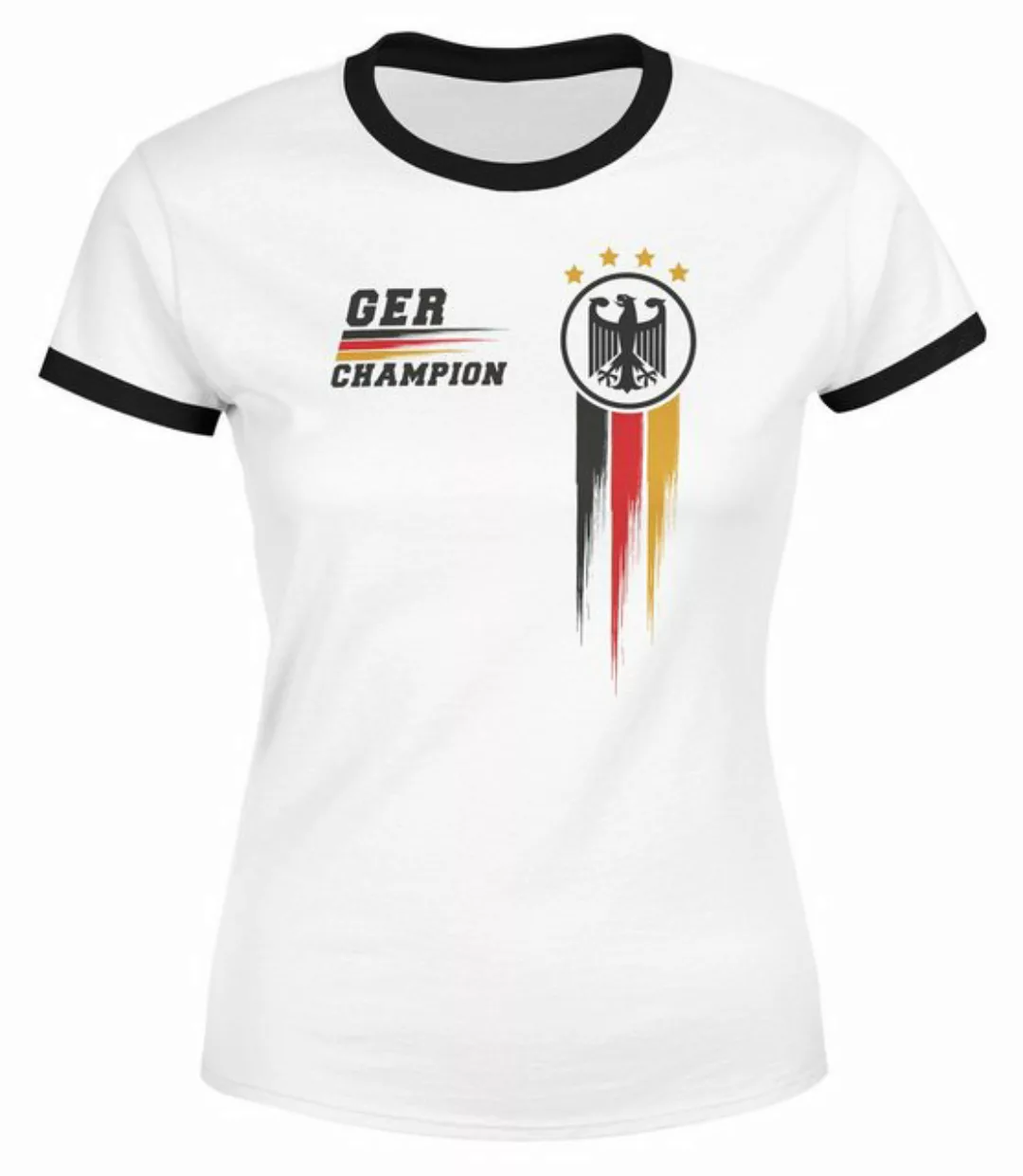 MoonWorks Print-Shirt Damen EM-Shirt Deutschland Fußball Fanshirt Germany C günstig online kaufen