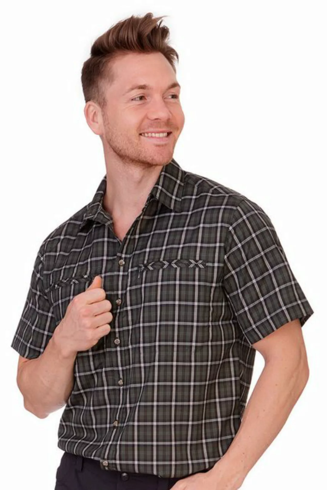 Tom Collins Trachtenhemd Wanderhemd - RUBINO - dunkelgrün, royal günstig online kaufen