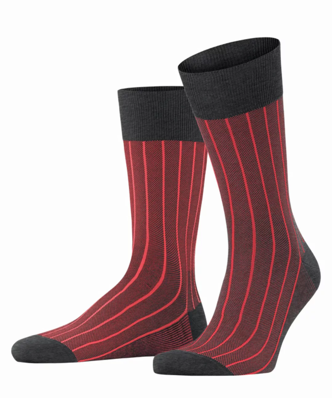 FALKE Oxford Neon Herren Socken, 45-46, Grau, Rippe, Baumwolle, 13096-30990 günstig online kaufen