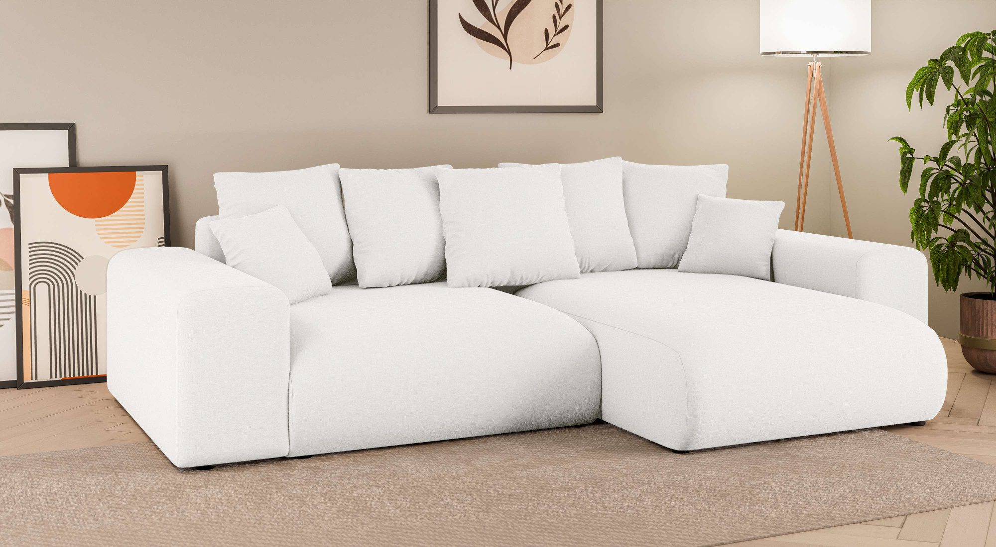 Home affaire Ecksofa "LAKESIDE mit Bettfunktion und Bettkasten, B/T/H 257/1 günstig online kaufen