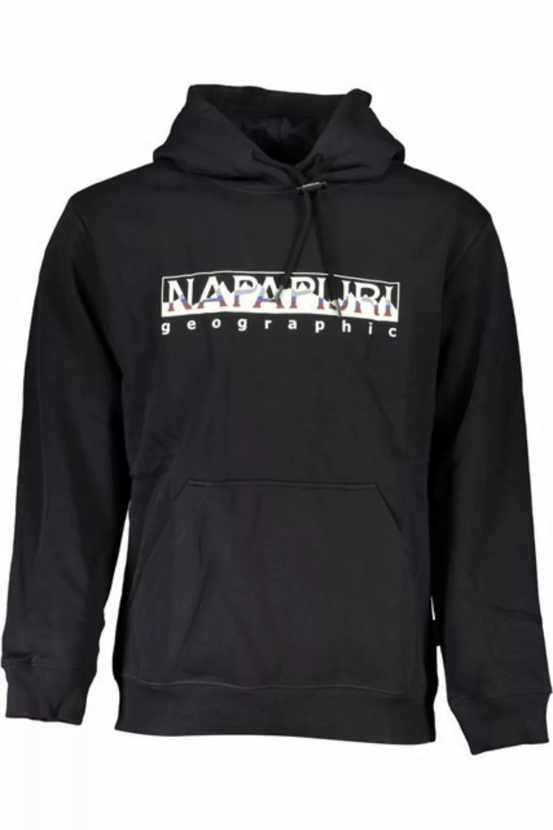 Napapijri Sweatshirt Herren-Kapuzenpullover Schwarz: Lockere Passform günstig online kaufen