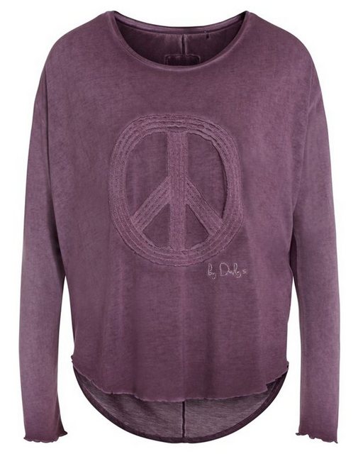 DAILY´S Langarmshirt HESTER: Damen Longsleeve mit Peace Zeichen günstig online kaufen