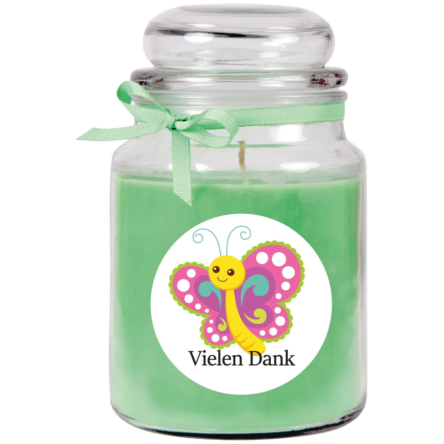 HS Candle Duftkerze & Bonbon Glas Danke Kokos Grün günstig online kaufen