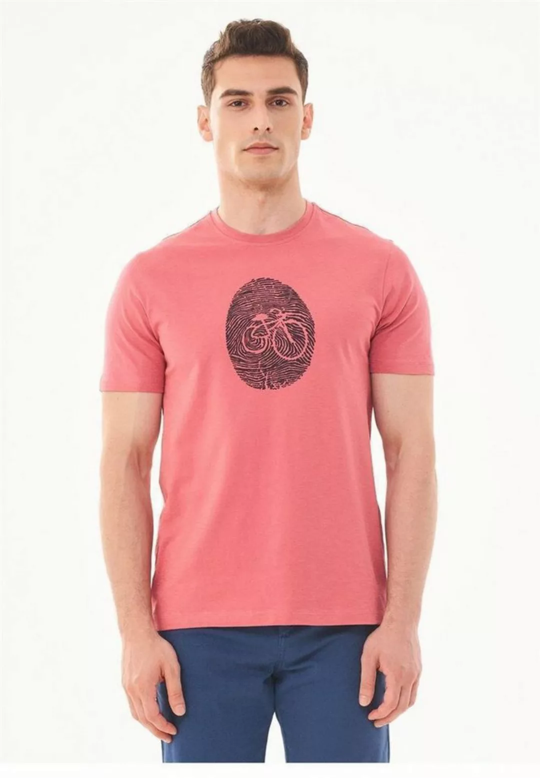 ORGANICATION T-Shirt Men's Printed T-shirt in Desert Rose günstig online kaufen