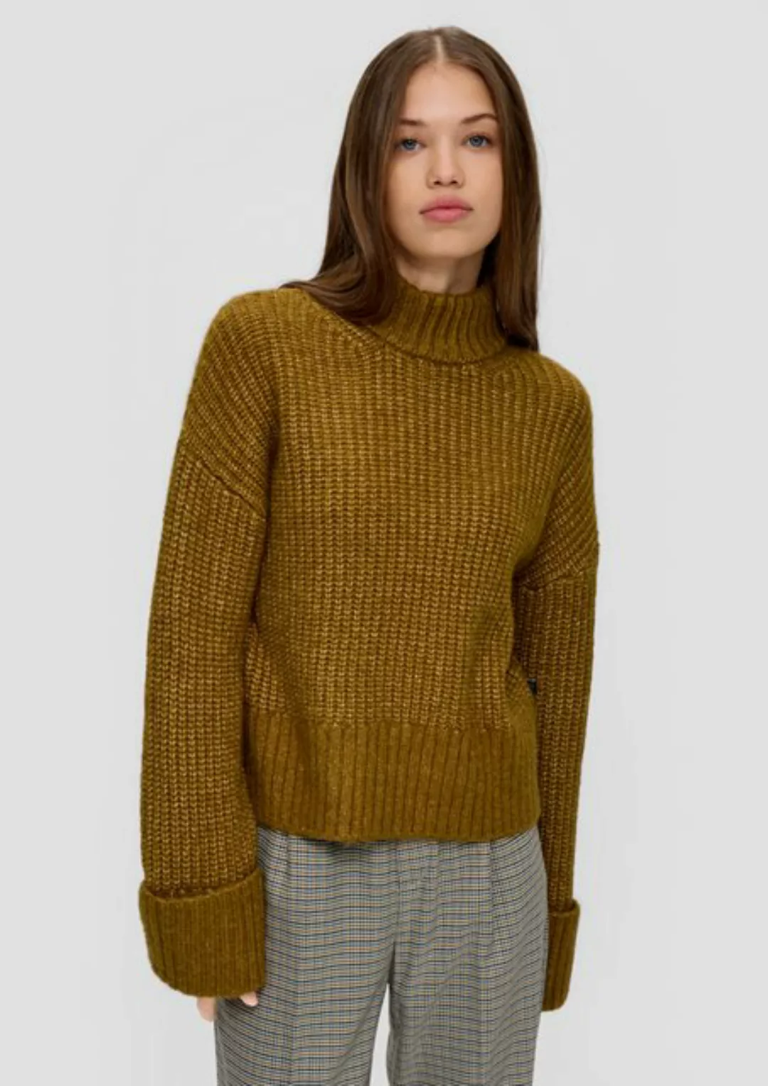QS Strickpullover Pullover mit Srickmuster günstig online kaufen
