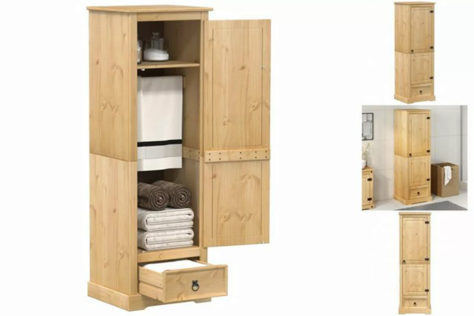 vidaXL Kleiderschrank Kleiderschrank Corona 55x50x170 cm Massivholz Kiefer günstig online kaufen