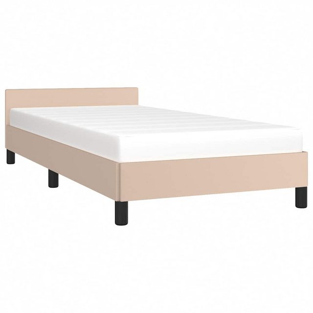 vidaXL Bett Bettgestell mit Kopfteil ohne Matratze Cappuccino 90x190 cm günstig online kaufen