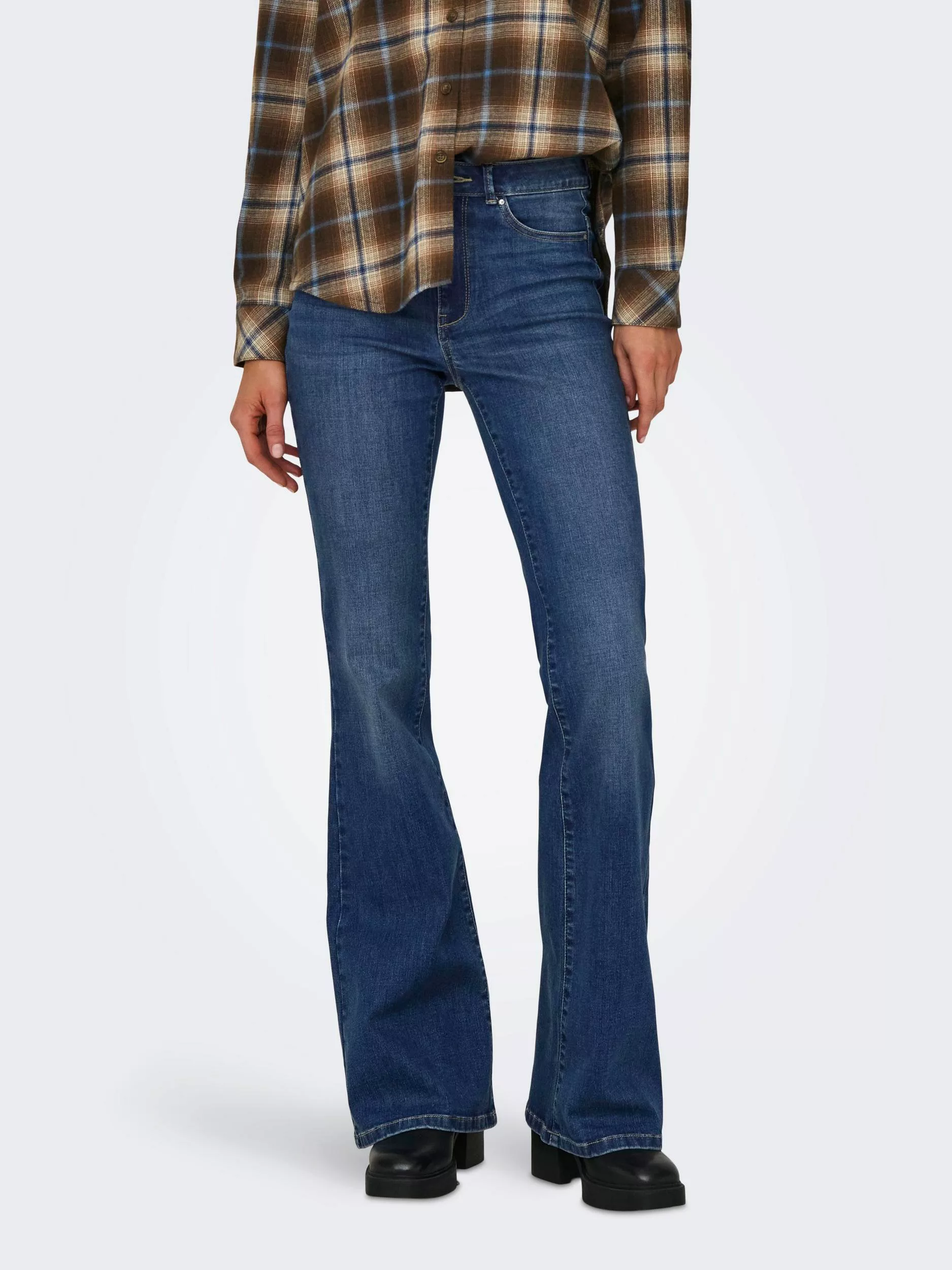 ONLY Bootcut-Jeans Rose Highwaist Retro Flared günstig online kaufen