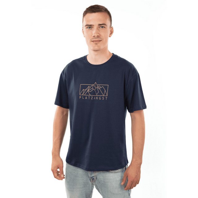 Platzangst T-Shirt Platzangst T-Shirt Mountain Logo Blau XS (1-tlg) günstig online kaufen