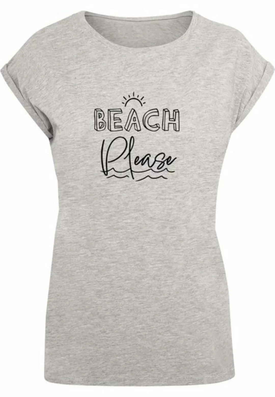 Merchcode T-Shirt Merchcode Damen Ladies Beach Please Extended Shoulder Tee günstig online kaufen