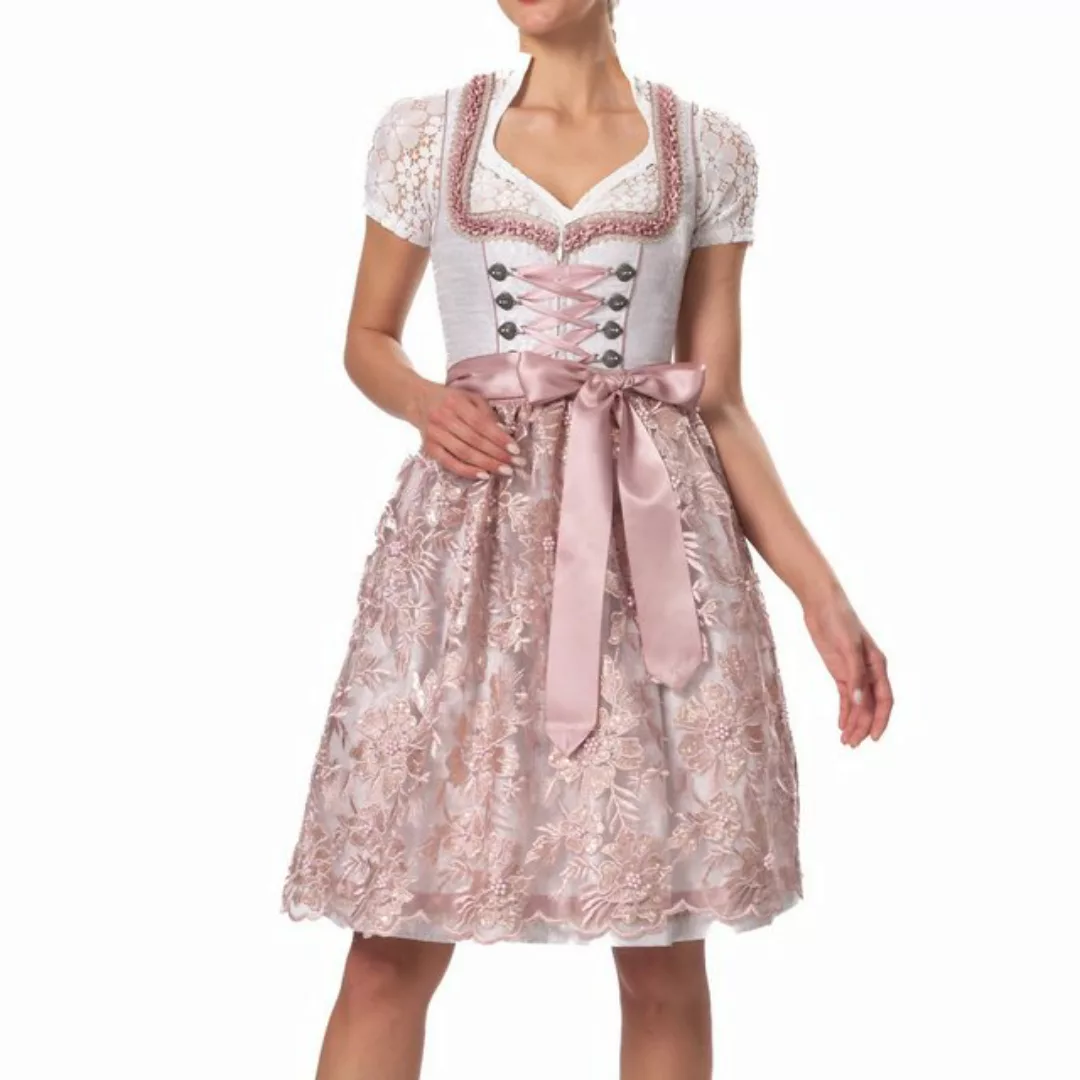 KELLIAR Dirndl Midi Damen Trachten mit Schürze für Oktoberfest, Rocklänge 6 günstig online kaufen