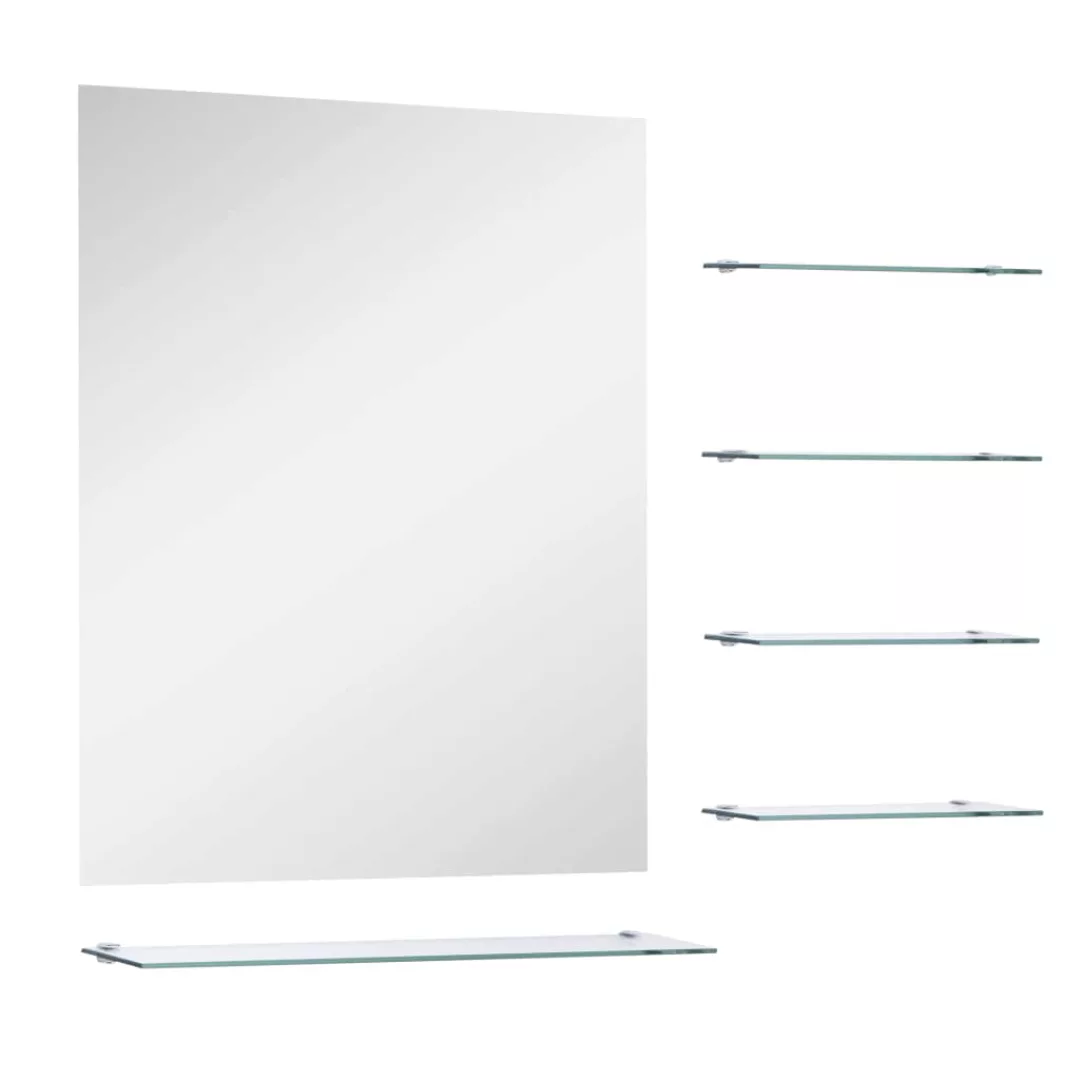 Wandspiegel Mit 5 Ablagen Silbern 50×60 Cm günstig online kaufen