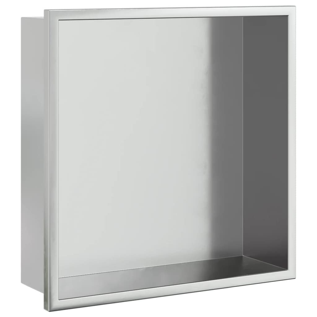 vidaXL Brauseschlauch Duschnische Gebürstet Silbern 32x32x9 günstig online kaufen