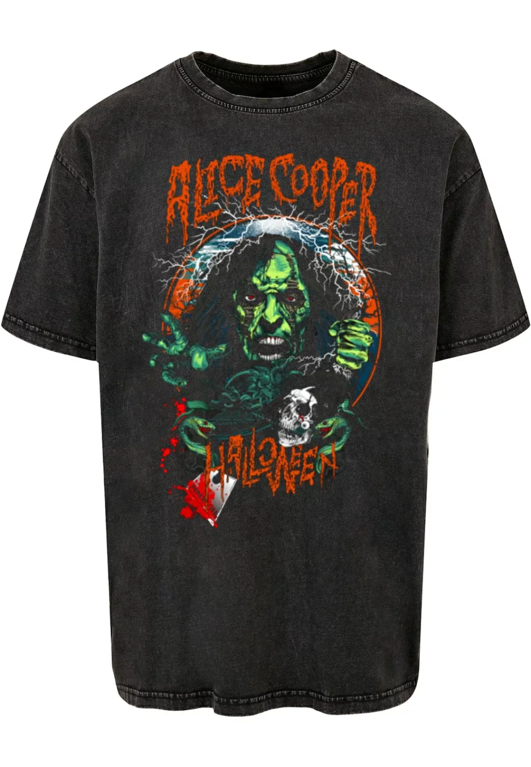 Merchcode T-Shirt "Merchcode Herren Alice Cooper - Guillotine Washed Oversi günstig online kaufen