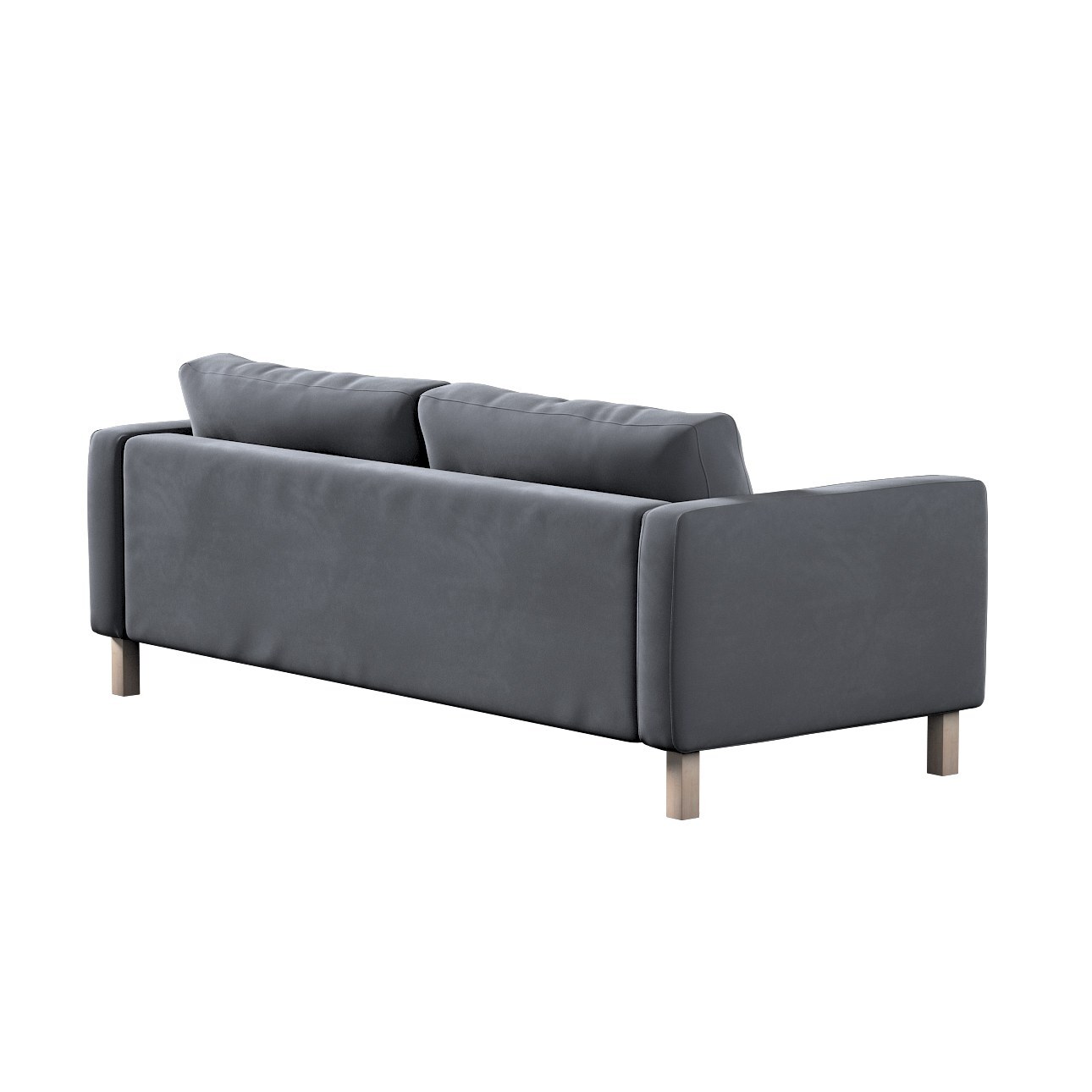 Bezug für Karlstad 3-Sitzer Sofa nicht ausklappbar, kurz, anthrazit, Bezug günstig online kaufen