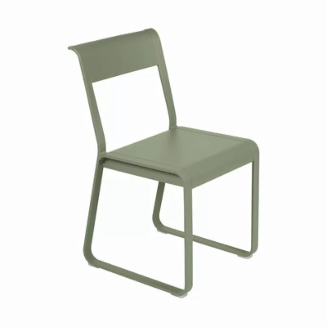 Stuhl Bellevie metall grün / Metall - Kufen-Fußgestell - Fermob - Grün günstig online kaufen