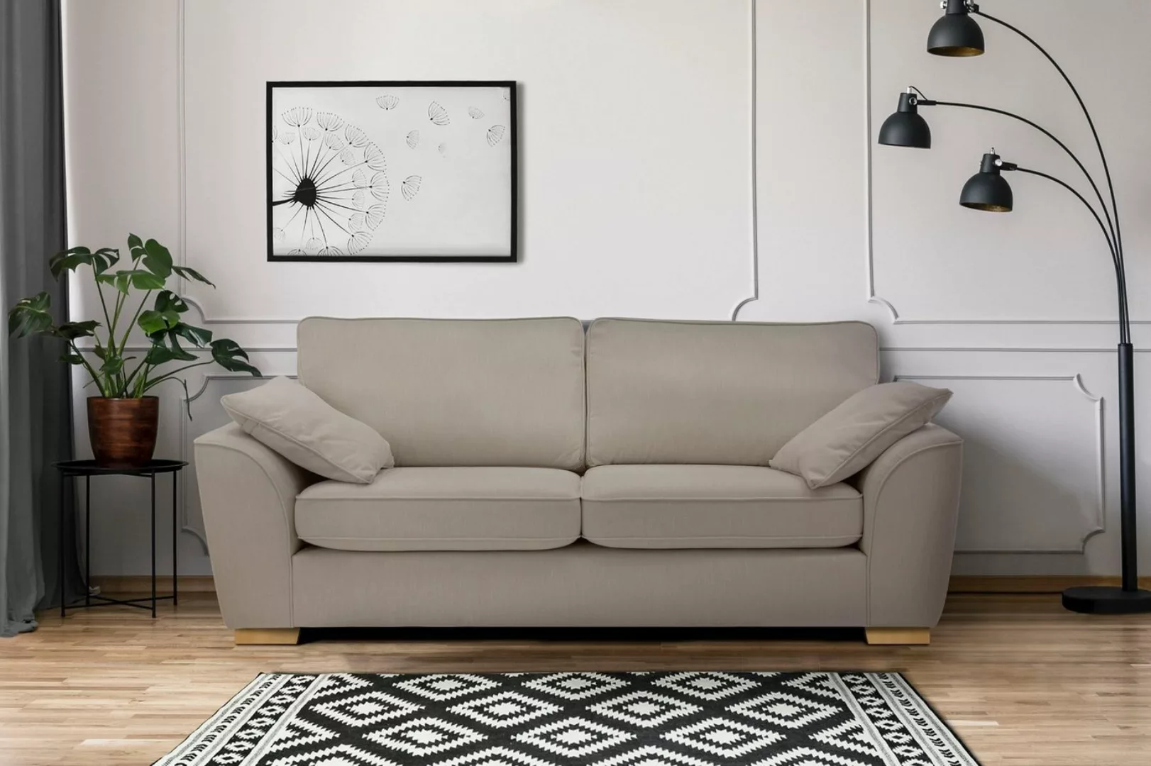 Home affaire 3-Sitzer "Savoy", gemütliches Sofa mit vielen Kissen, in 2 Bez günstig online kaufen