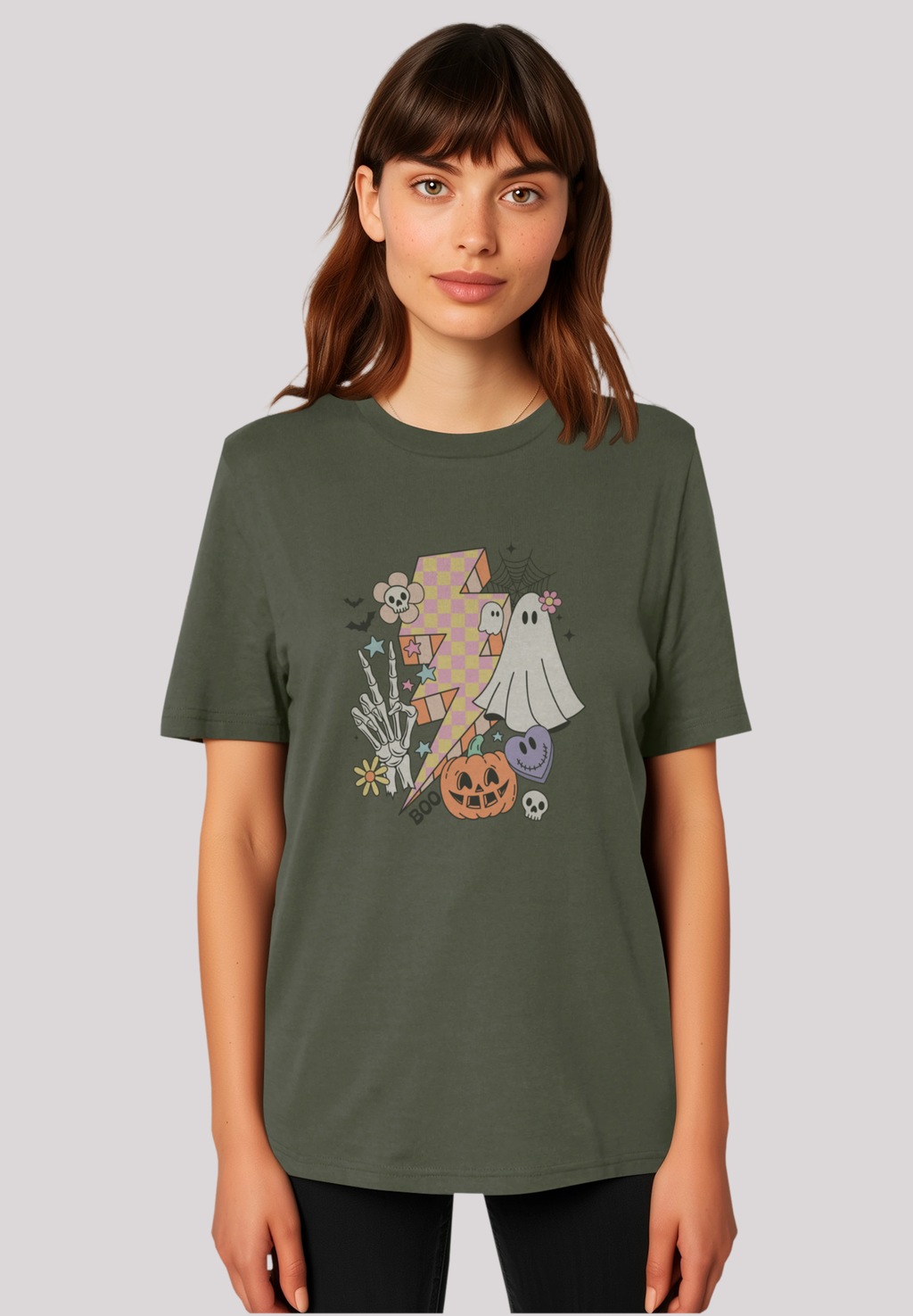 F4NT4STIC T-Shirt "Retro Halloween Lightning", Premium Qualität, Unisex Sch günstig online kaufen