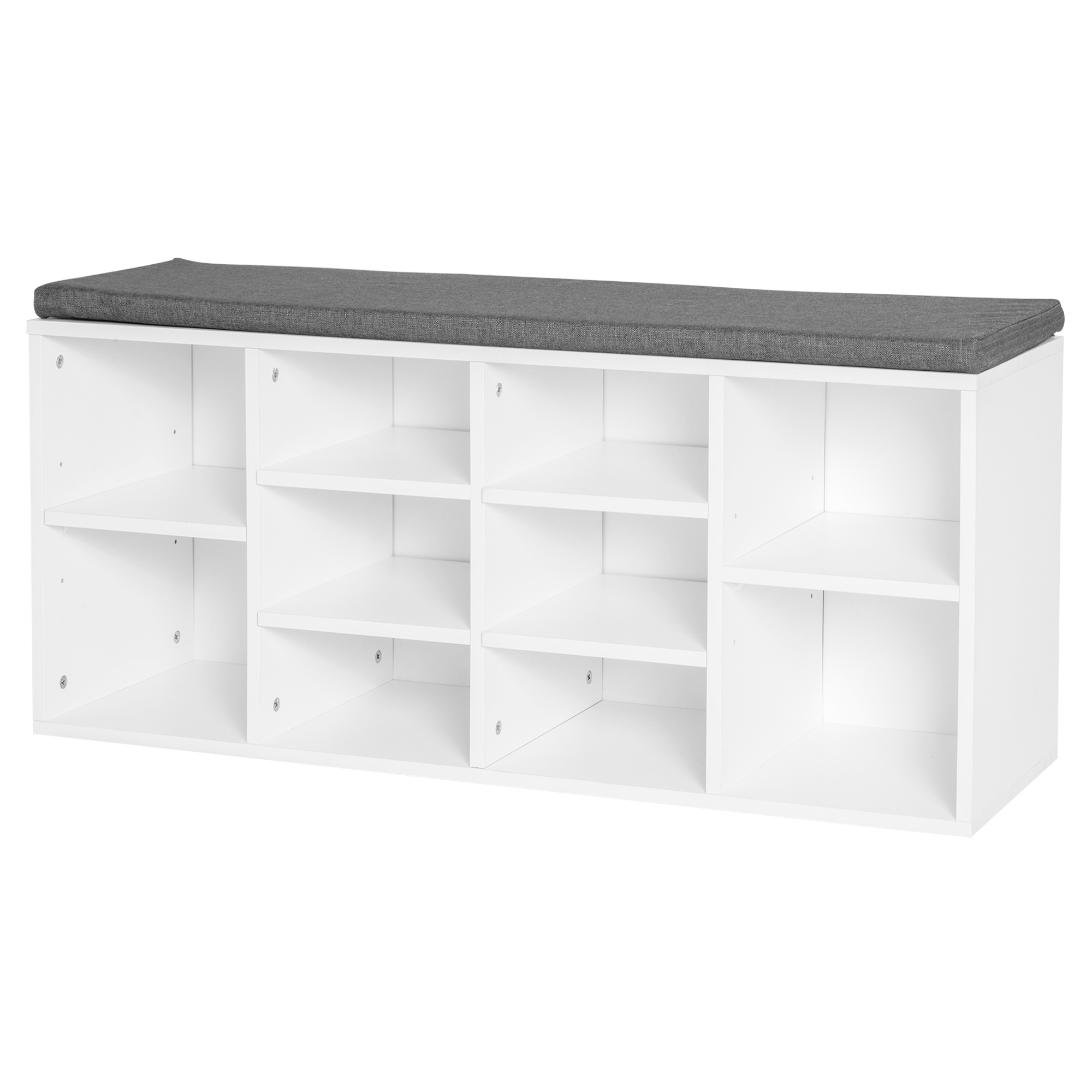 HOMCOM Schuhregal Bank 8-10 Paare Schuhe Verstellbare Regalböden, Spanholz, günstig online kaufen