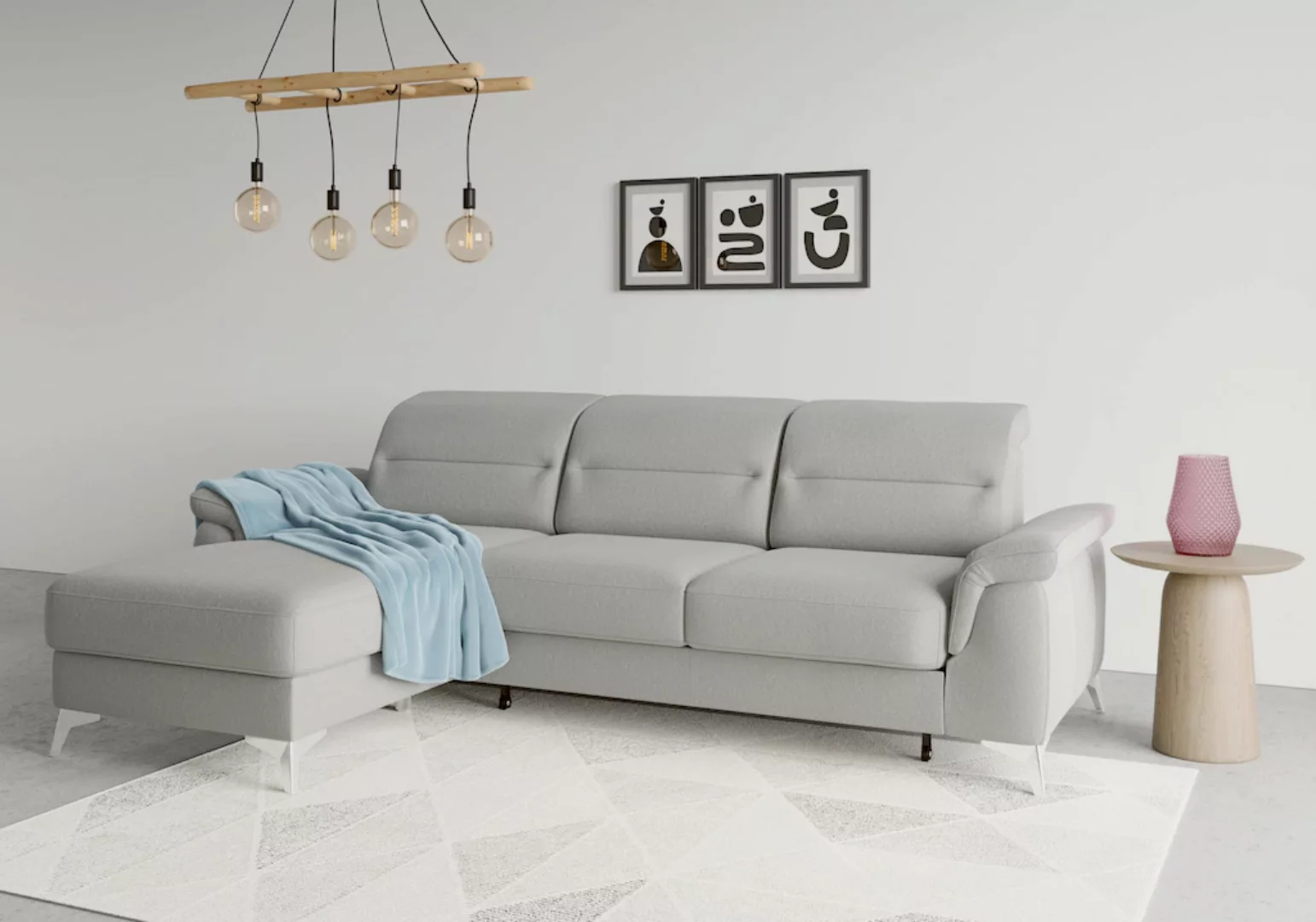 sit&more Ecksofa "Sinatra L-Form", mit Recamiere, optinal mit Kopfteilverst günstig online kaufen