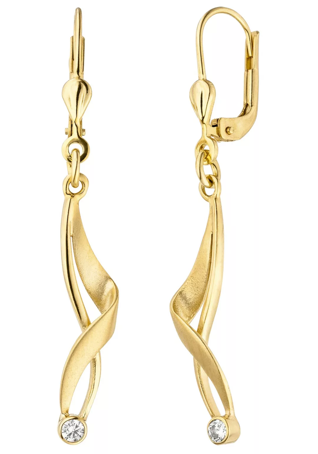 JOBO Paar Ohrhänger, 375 Gold mit Zirkonia günstig online kaufen