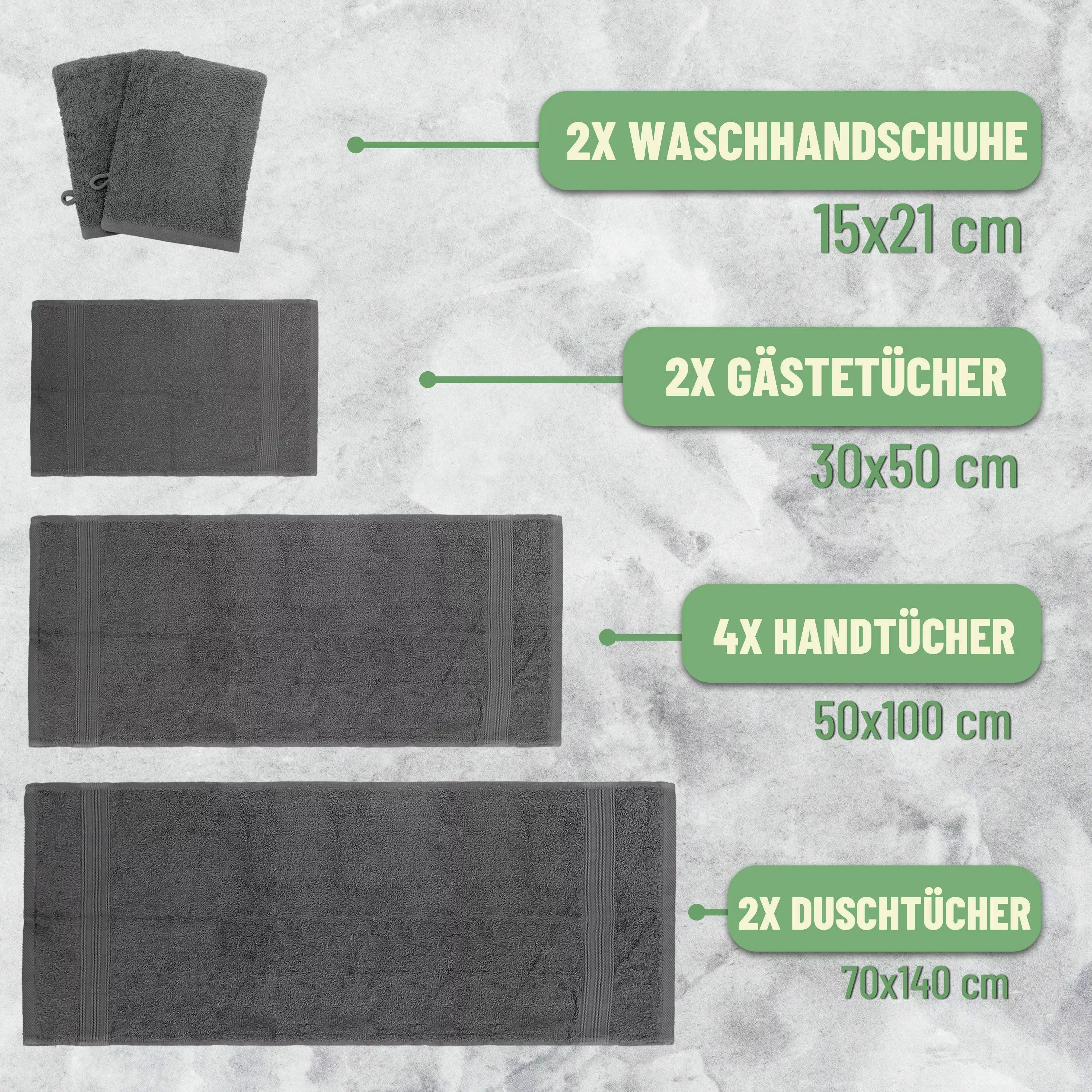 NatureMark Handtuch Set 10 tlg. Frottier günstig online kaufen