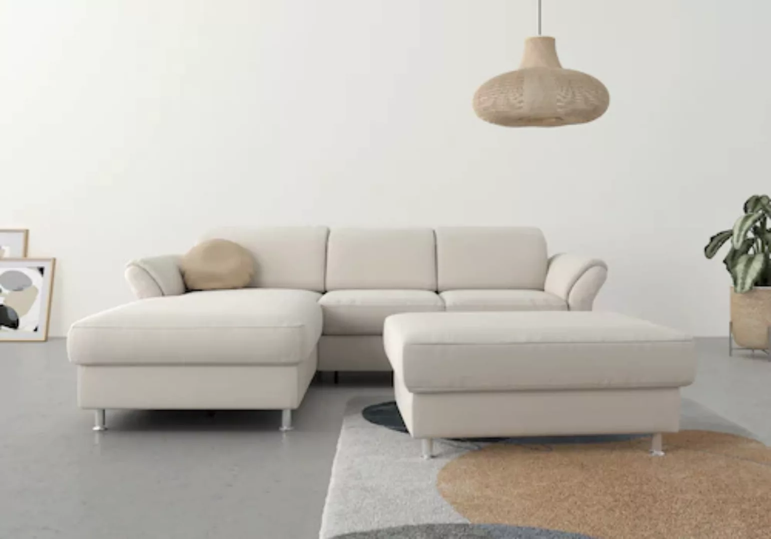 sit&more Ecksofa »Apulia L-Form«, wahlweise Bettfunktion, Bettkasten und Ko günstig online kaufen