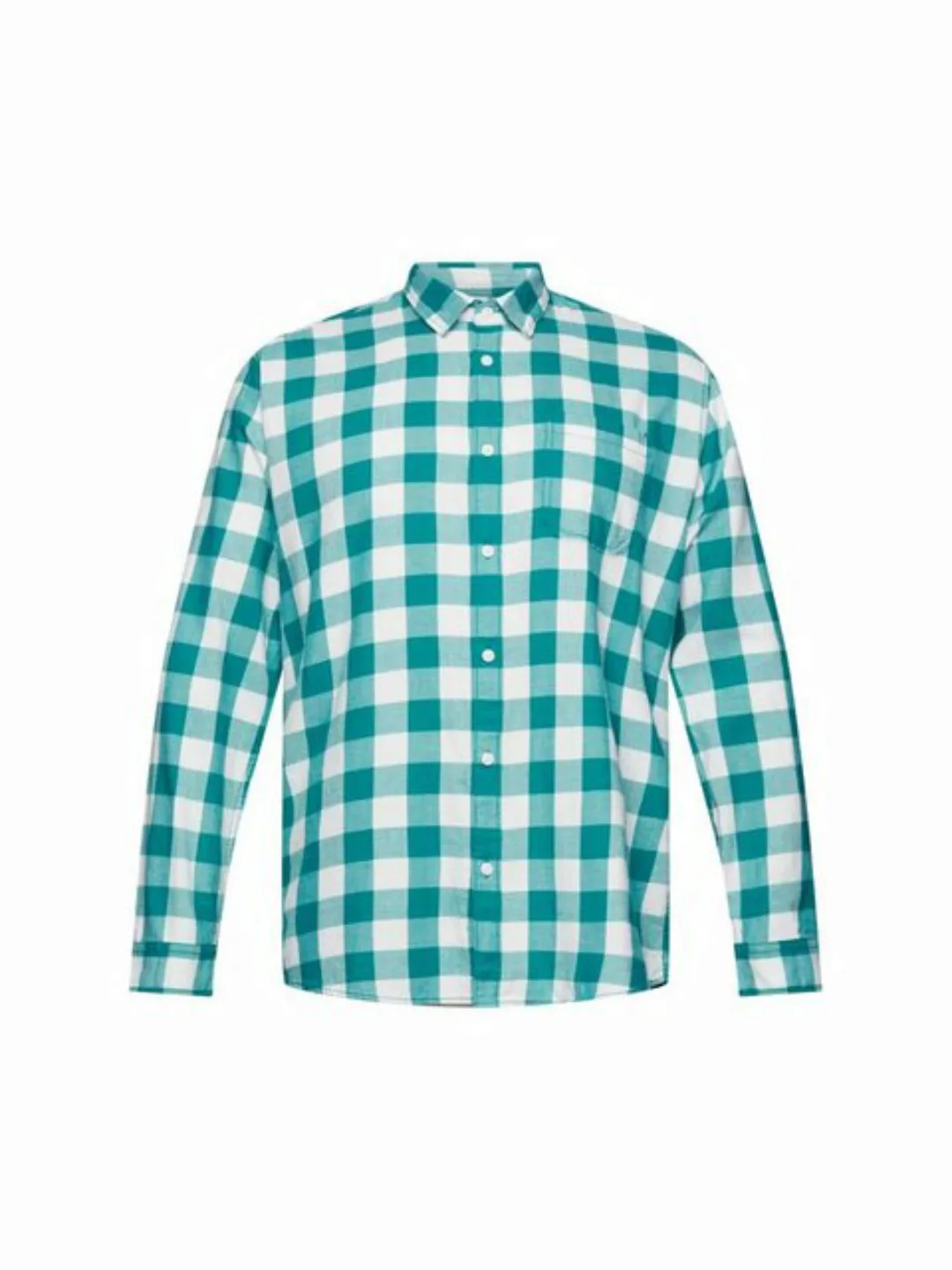 edc by Esprit Langarmhemd Flanellhemd mit Vichy-Karo, nachhaltige Baumwolle günstig online kaufen