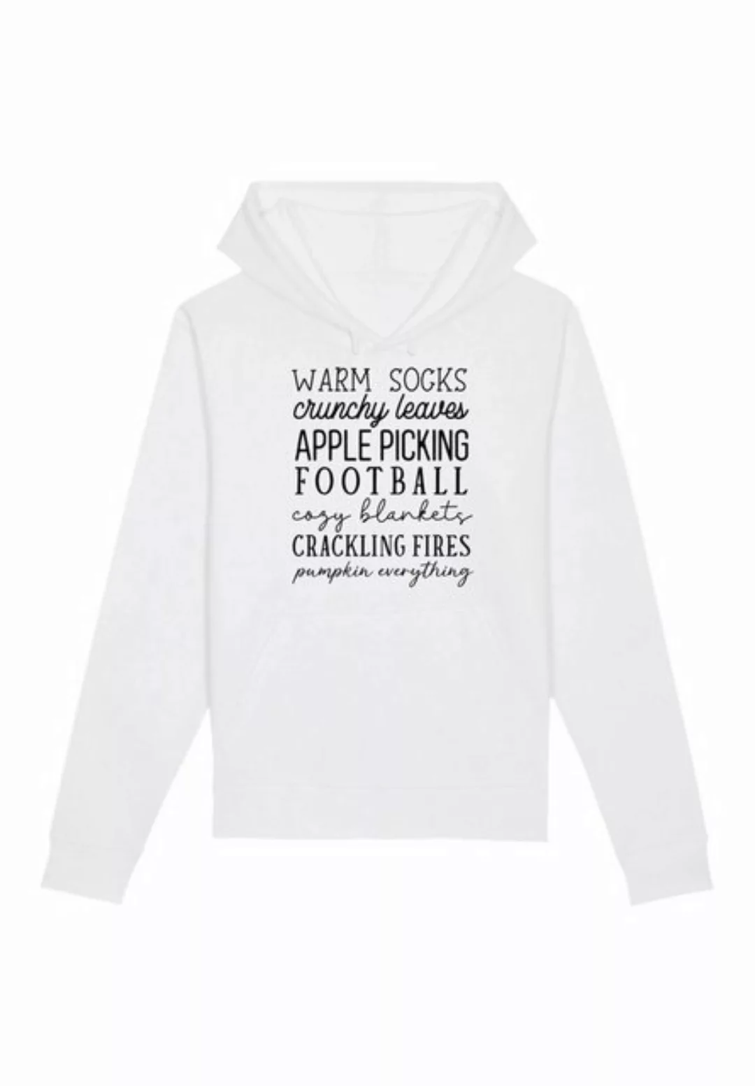 F4NT4STIC Kapuzenpullover Fall Writing Socks leaves football apples Premium günstig online kaufen