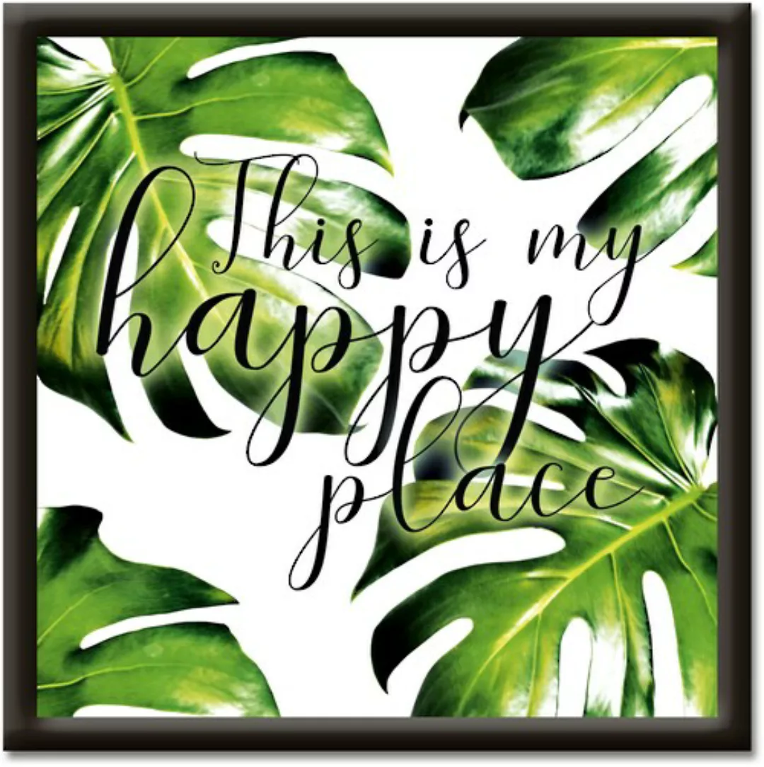 Artland Wandbild "Dies ist mein Platz zum glücklich sein", Sprüche & Texte, günstig online kaufen
