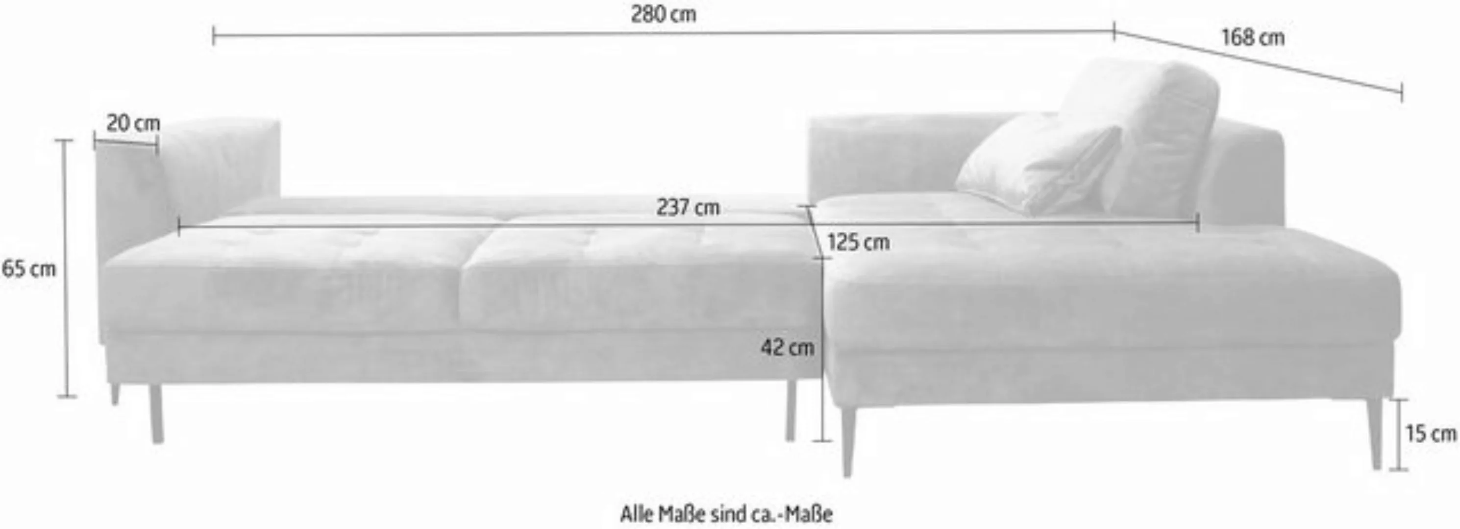 TRENDMANUFAKTUR Ecksofa "Luzi, wahlweise mit Schlaffunktion und Bettkasten günstig online kaufen