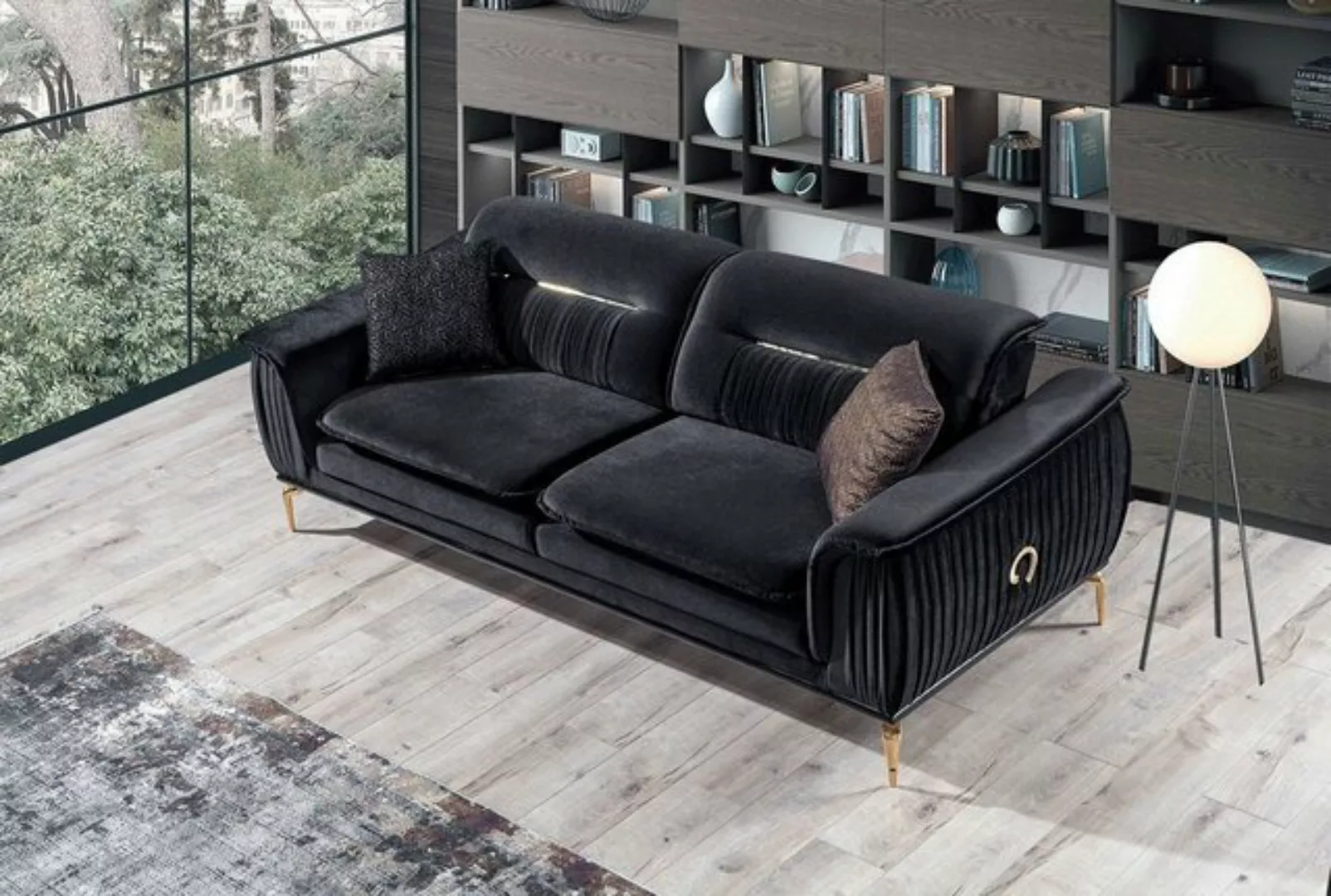 Villa Möbel Sofa Bologna, 1 Stk. 3-Sitzer, Quality Made in Turkey, Luxus-Mi günstig online kaufen