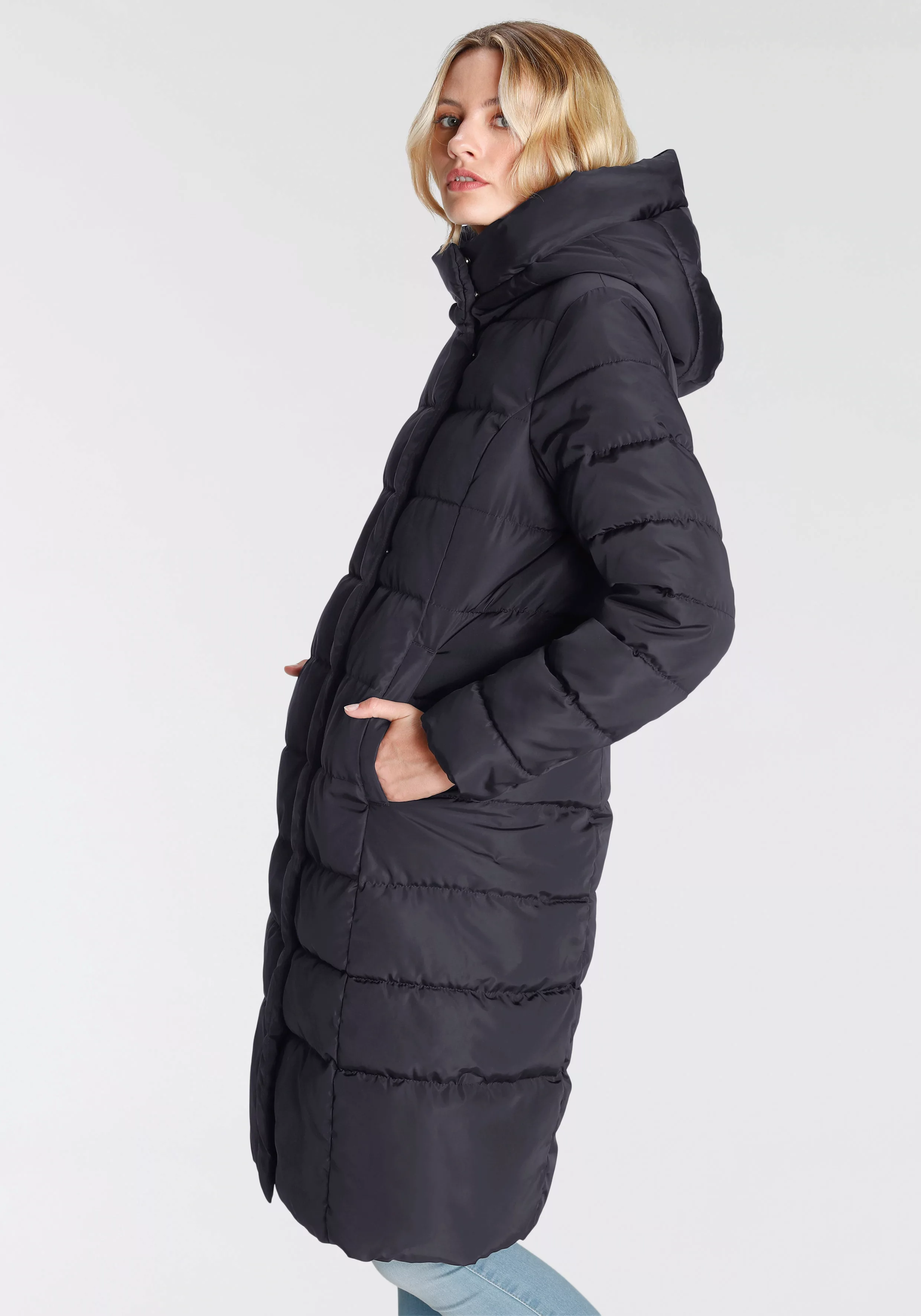 ONLY Steppmantel ONLTINA PUFFER X LONG COAT OTW mit Kapuze günstig online kaufen