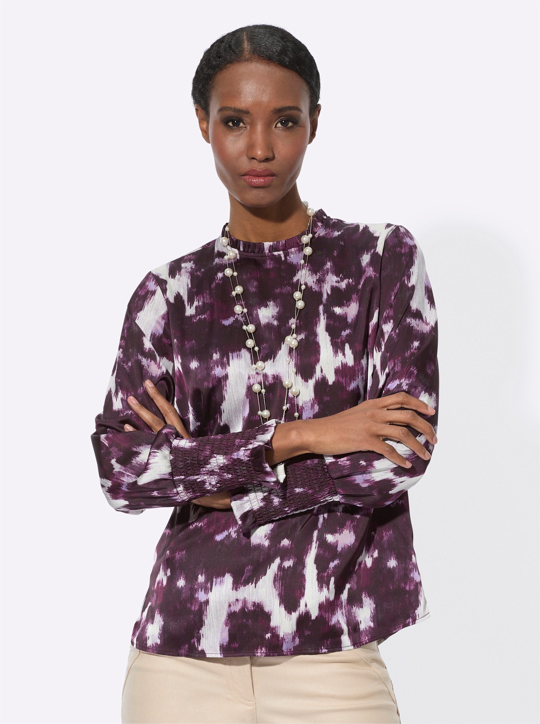 creation L Klassische Bluse Satinbluse günstig online kaufen