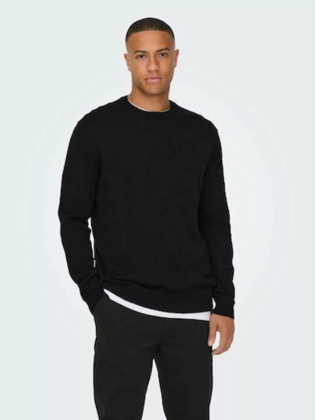 ONLY & SONS Rundhalspullover ONSALEX 12 SOLID CREW NECK KNIT günstig online kaufen