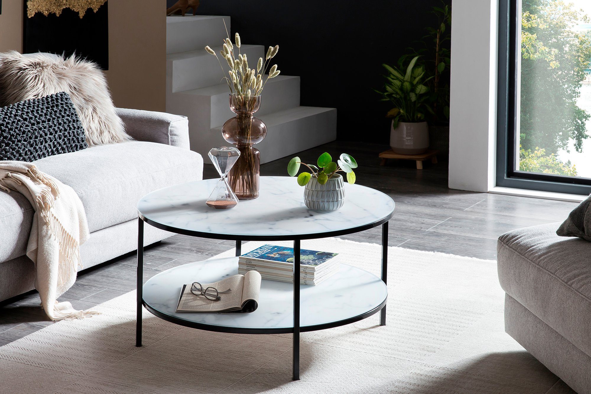 SalesFever Couchtisch, Eleganz trifft Stil: Tischplatten in Marmoroptik günstig online kaufen
