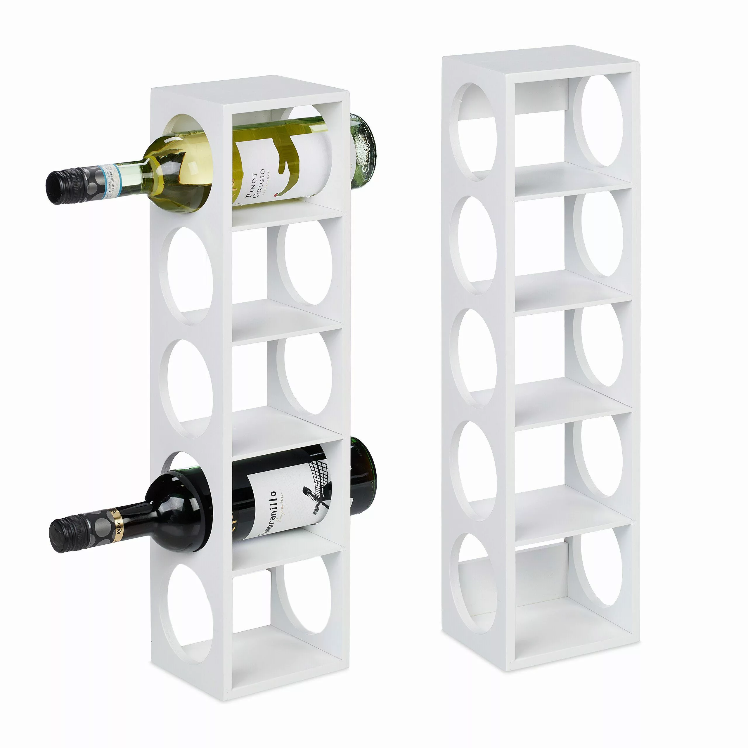 relaxdays Weinregal Weißes Weinregal im 2er günstig online kaufen