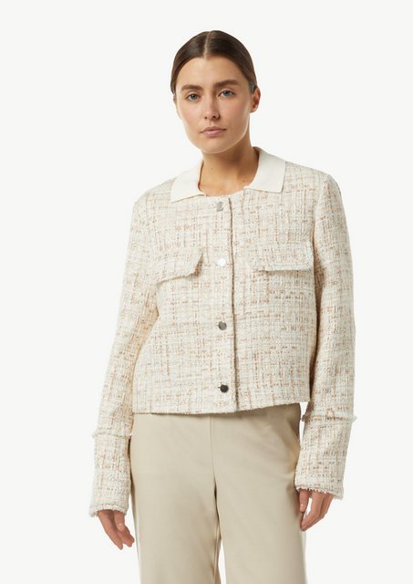 Comma Blusenblazer Kurze Boucléjacke mit strukturiertem Oberstoff günstig online kaufen