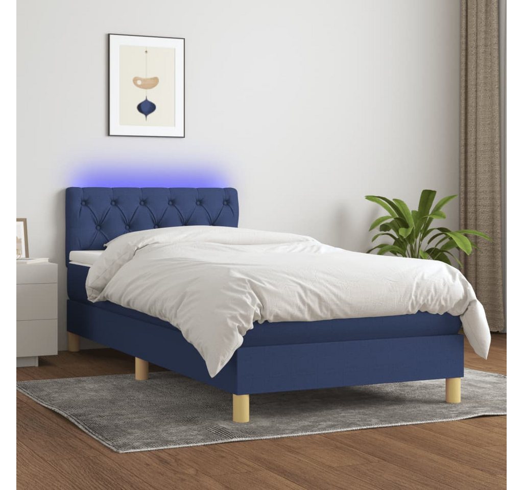 vidaXL Boxspringbett Bett Boxspringbett komplett mit Matratze & LED Stoff ( günstig online kaufen