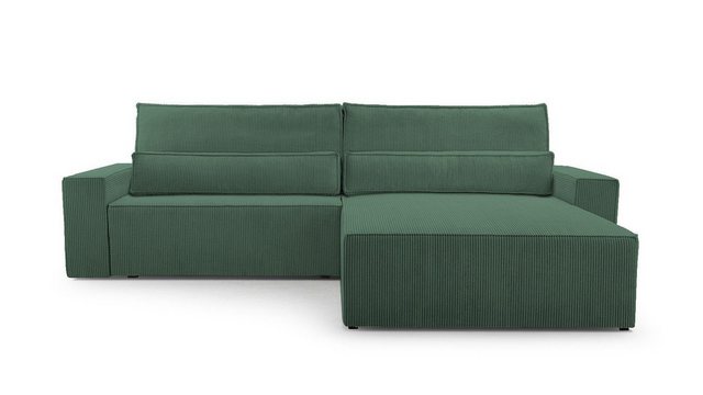 MOEBLO Ecksofa DENVER, Ottomane beidseitig montierbar Couch Cord für Wohnzi günstig online kaufen