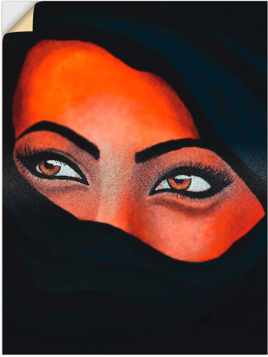 Artland Wandbild "Tuareg - Der Sand auf deiner Haut", Frau, (1 St.), als Le günstig online kaufen