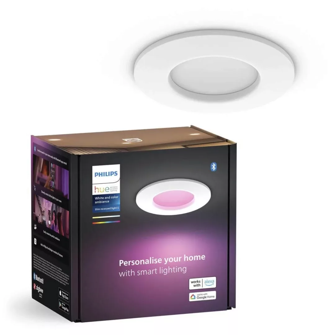 Philips Hue Bluetooth White & Color Ambiance Einbauspot Slim Recessed in We günstig online kaufen