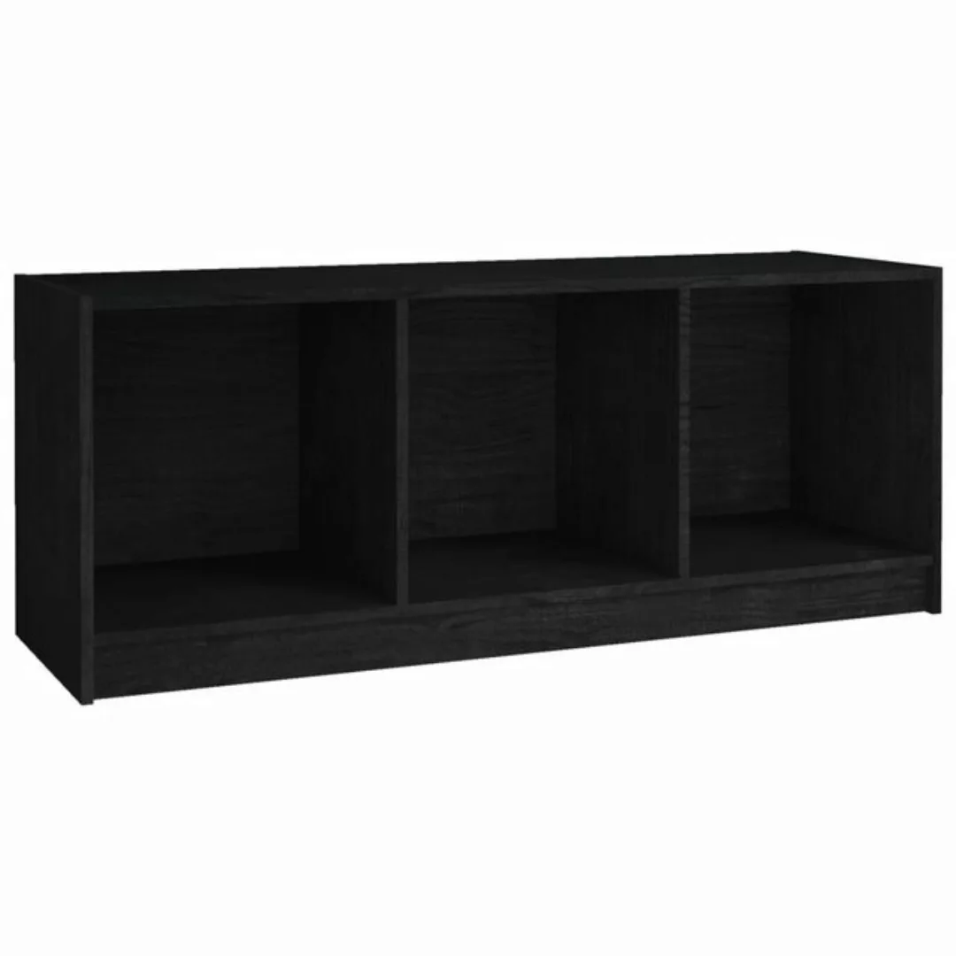 vidaXL TV-Schrank TV-Schrank Schwarz 104x33x41 cm Massivholz Kiefer Lowboar günstig online kaufen