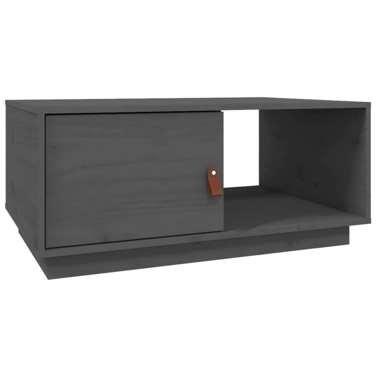 Vidaxl Couchtisch Grau 80x50x35,5 Cm Massivholz Kiefer günstig online kaufen